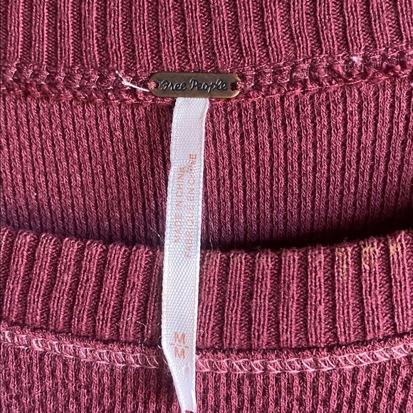 Free People NWT InThe Mix Colorful Crochet Crewneck Long Sleeve Thermal Knit Top - Picture 11 of 14